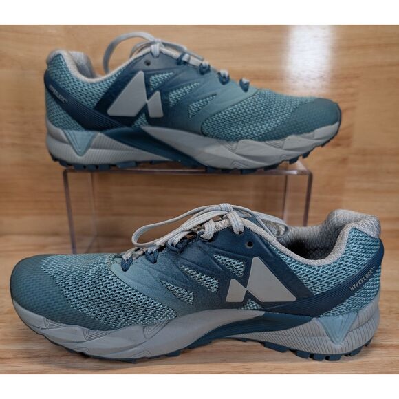 Merrell Hyperlock Trail Running Shoes Women’s 7.5 J598328 Blue Gray Athletic - Picture 2 of 9